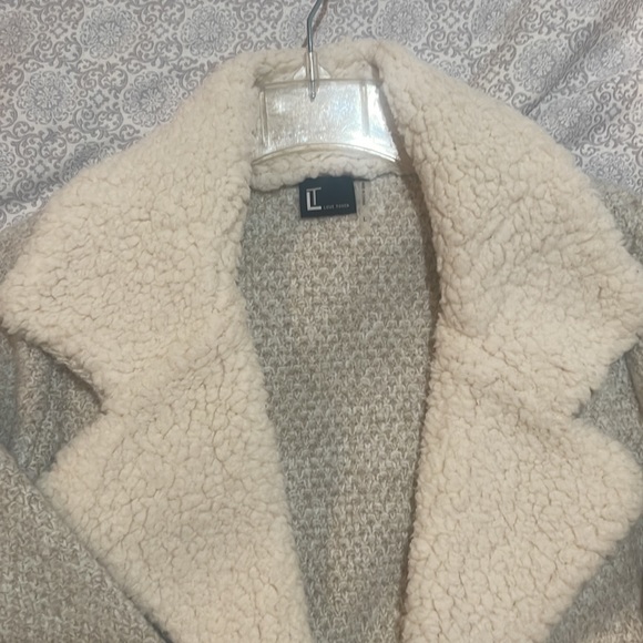 Woven midi length knit cardigan - Picture 2 of 5